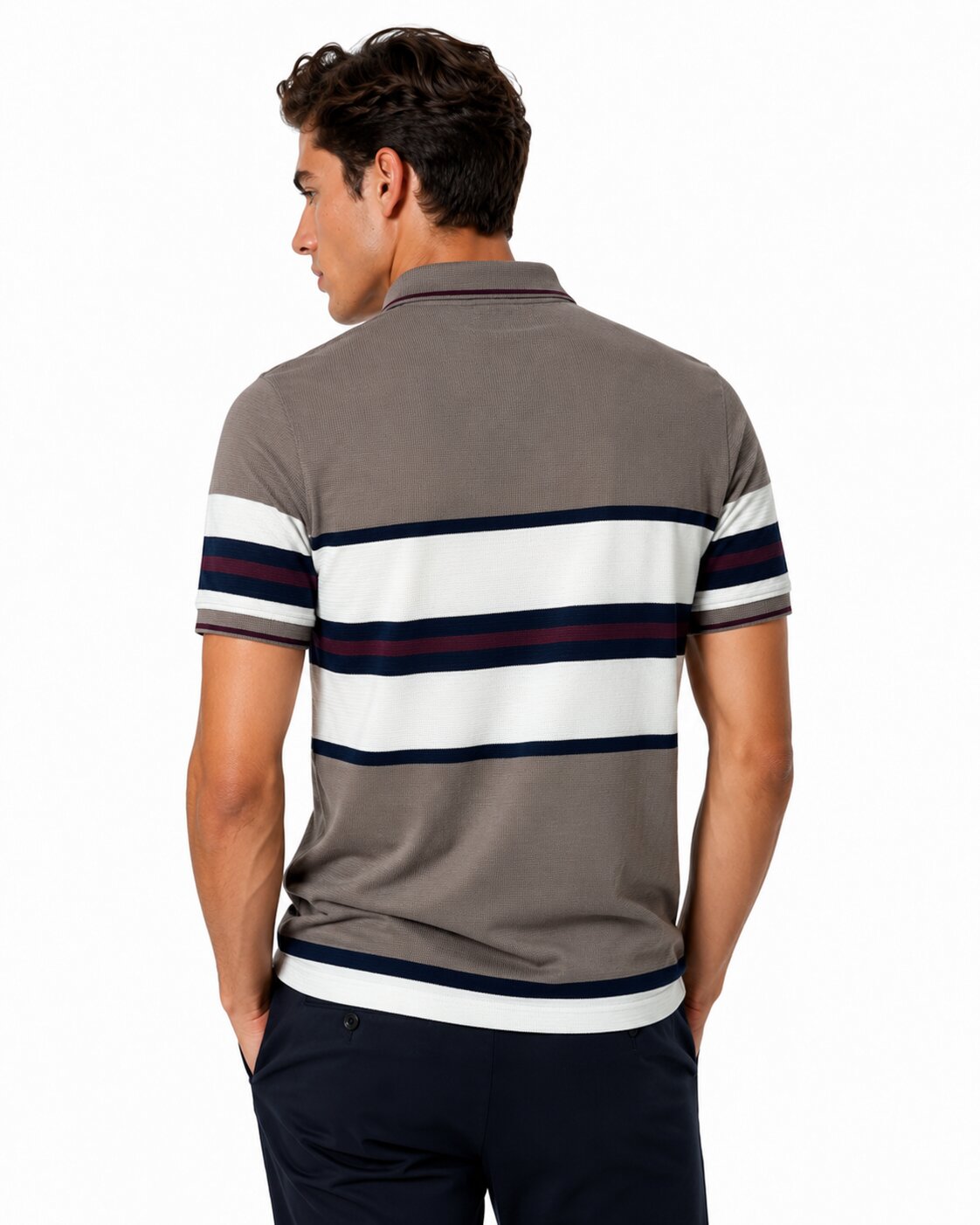 Men’s Premium Horizontal Stripe Polo T-shirt