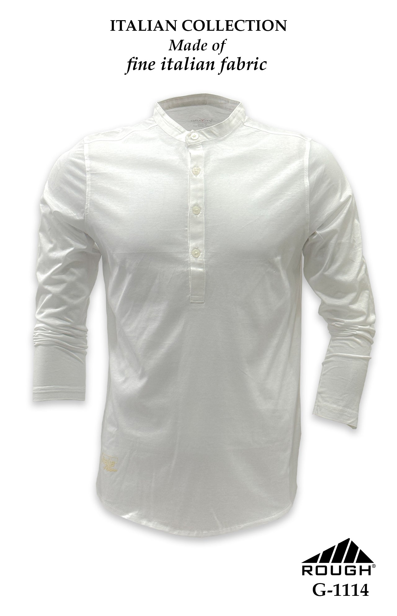 ROUGH T-Shirt Crew-neck Long Sleeve G-1114 White