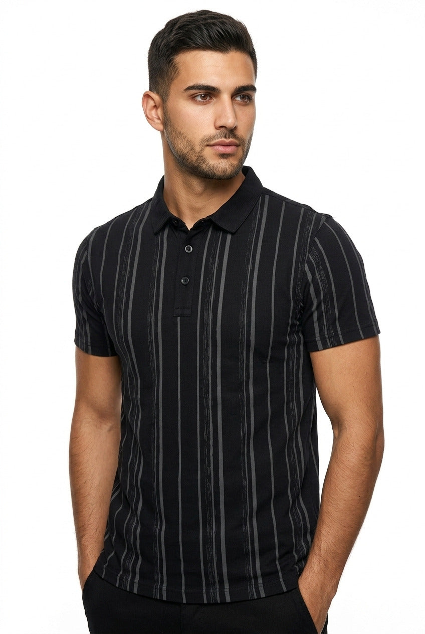 Men’s Classic Textured Polo T-Shirt