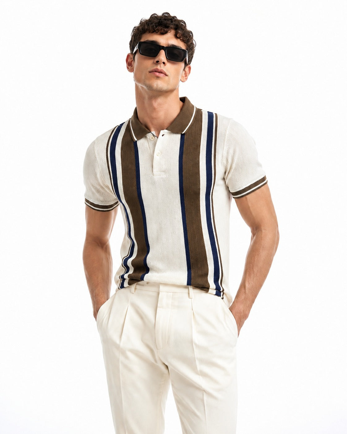 Men’s Premium Vertical Jacquard Polo
